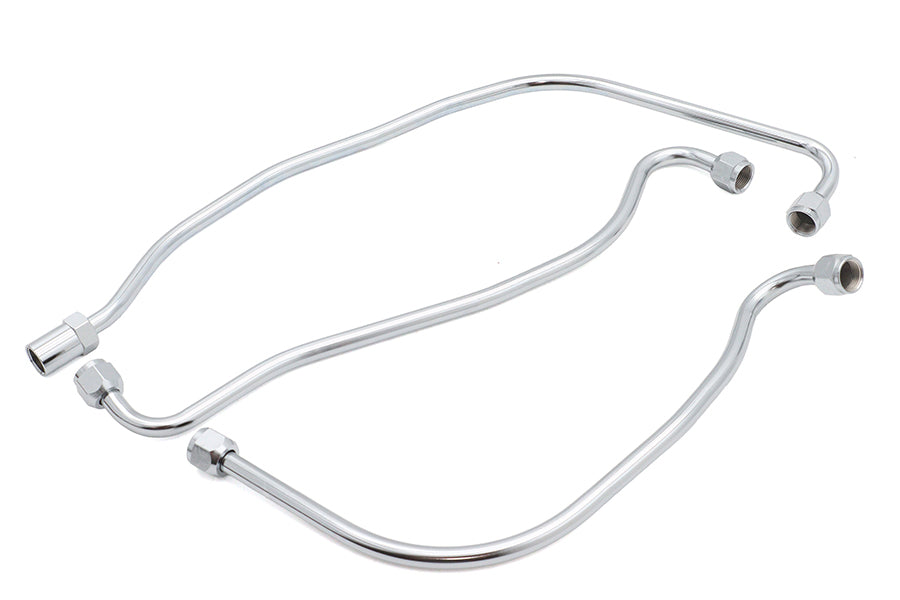 HARLEY Chrom Öl-Leitungs-Set Passend für 1941-1948 FL,