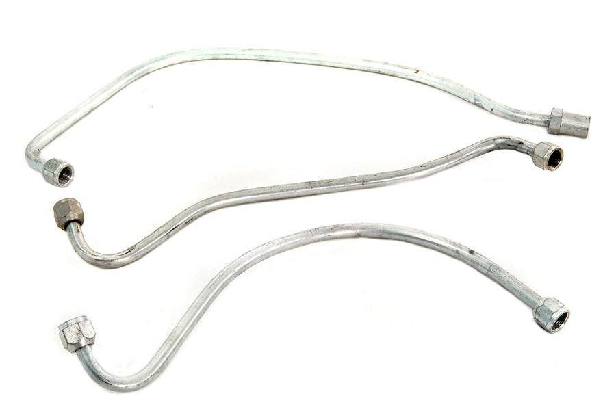 HARLEY Zicad Plated Oil Line Set fits 1941-1948 FL,