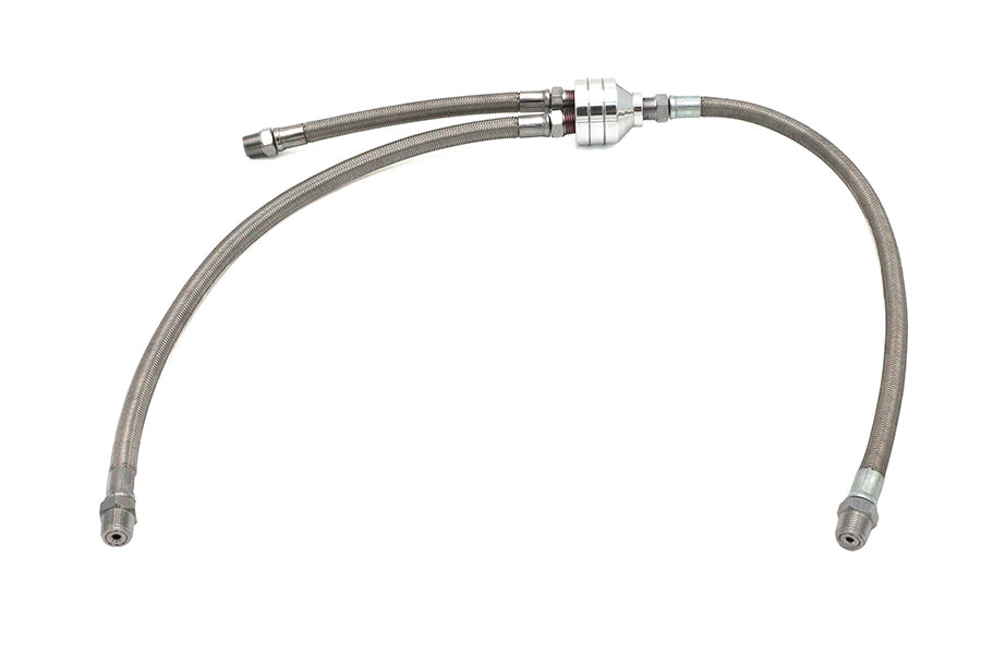 HARLEY Edelstahl OHO obere Ölleitung passend für 1966–1984 FL, 1973–1984 FX,