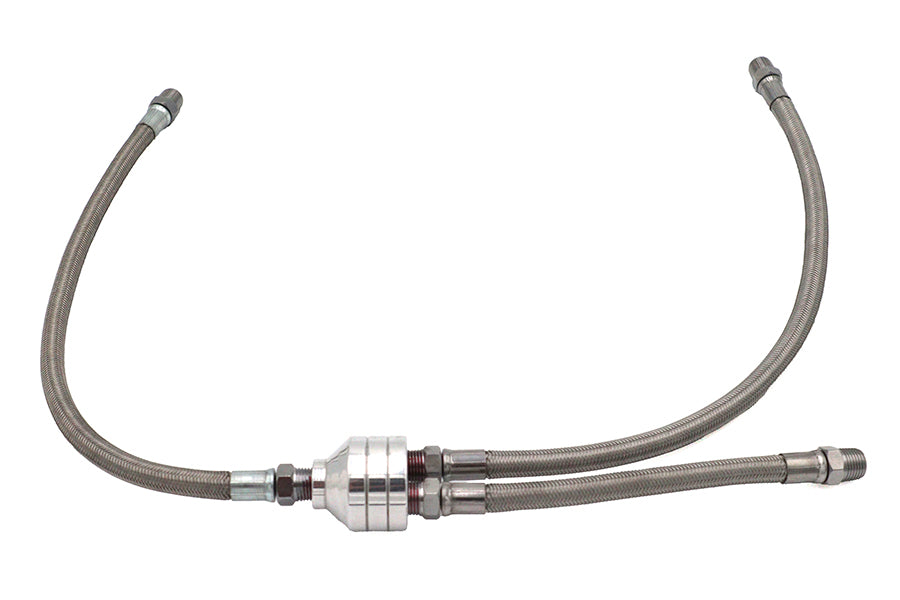HARLEY Edelstahl OHO obere Ölleitung passend für 1966–1984 FL, 1973–1984 FX,