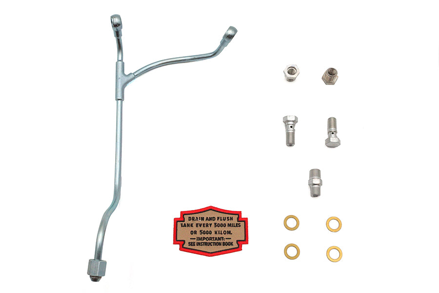 HARLEY Knucklehead Banjo Ölleitungssatz Zicad-beschichtet passend für 1936-1947 EL, 1941-1947 FL,