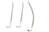 HARLEY Big Twin Ölleitungssatz 3-teilig Edelstahl Passend für 1941-1964 FL, 1936-1952 EL,