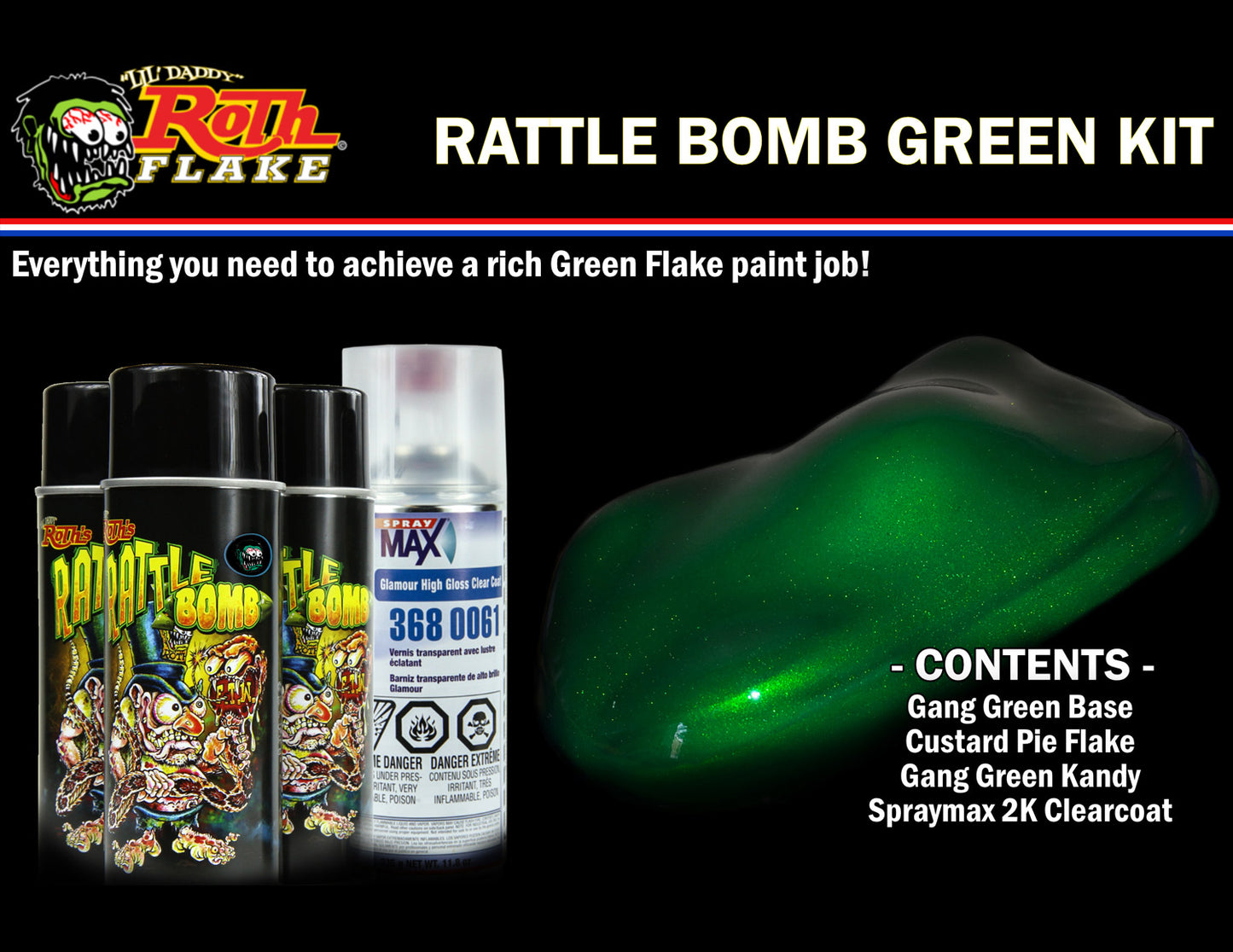 HARLEY Rattle Bomb Spray Kit Grün Passend für 0- Alle, Modelle