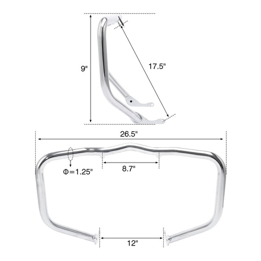 Custom Chrome HARLEY CHROME 1-1/4" HIGHWAY BAR FITS 21-UP RH1250S MODELS