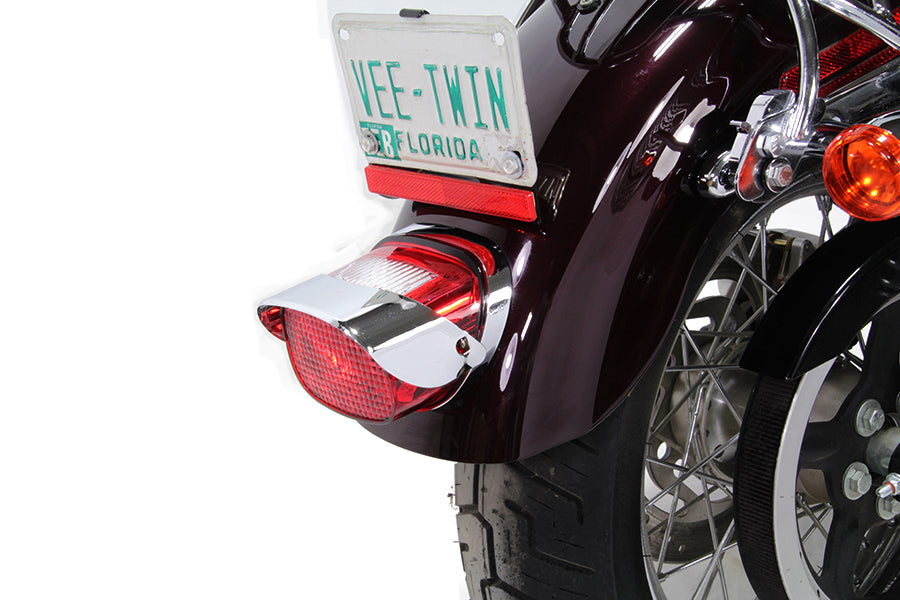 HARLEY Chrom Rücklichtblende Glatt Passend für 1973-1984 FL, 1973-1984 FX, 1973-1998 XL, 1984-1998