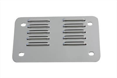 HARLEY License Plate Backing Plate Louvered Style Chrome Fits 0-  Custom, application to fit 4-1/4 x