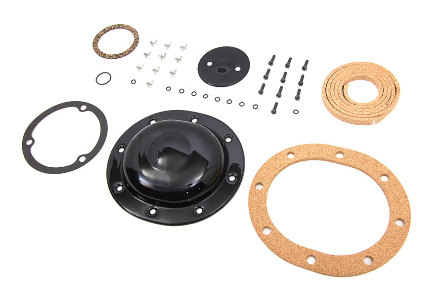 HARLEY Derby Cover Kit Schwarz Passend für 1936-1952 EL, 1941-1964 FL,