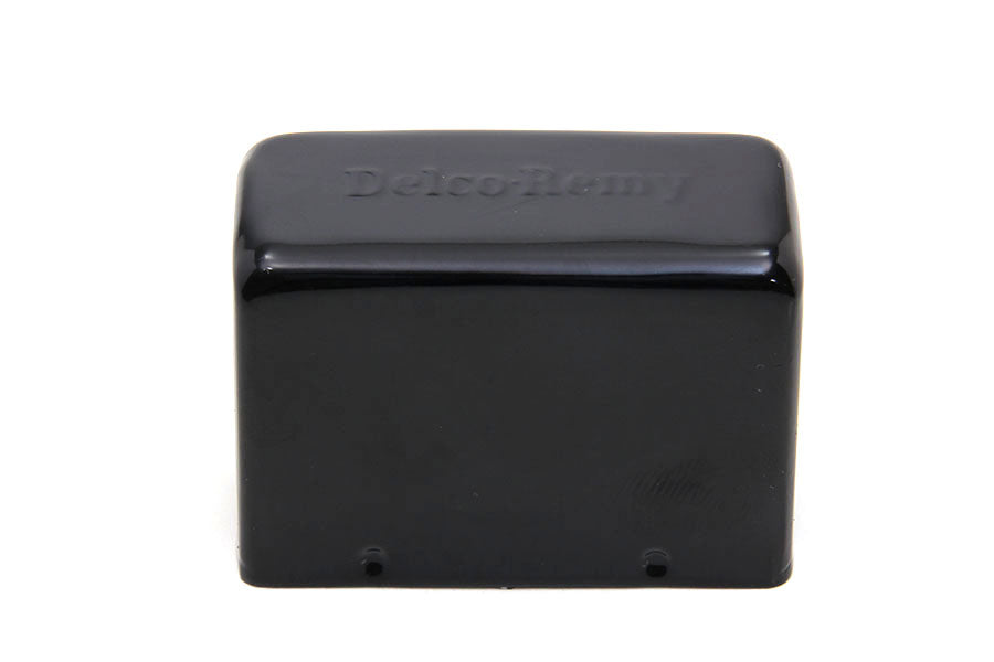 HARLEY schwarze Replika Delco Remy Stil Relaisabdeckung Passt 1938-1957 G, 1938-1957 W, 1941-1957 FL,