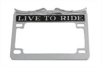 HARLEY Nummernschildrahmen Chrom Passend für 0- Custom, Anwendung für 4 x 7" Nummernschild