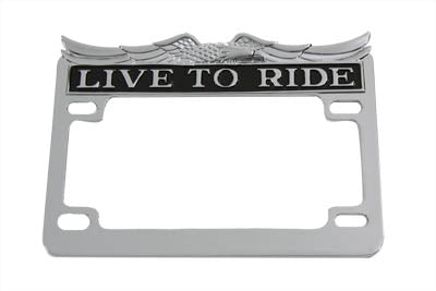 HARLEY License Plate Frame Chrome Fits 0-  Custom, application for 4 x 7" license plate"