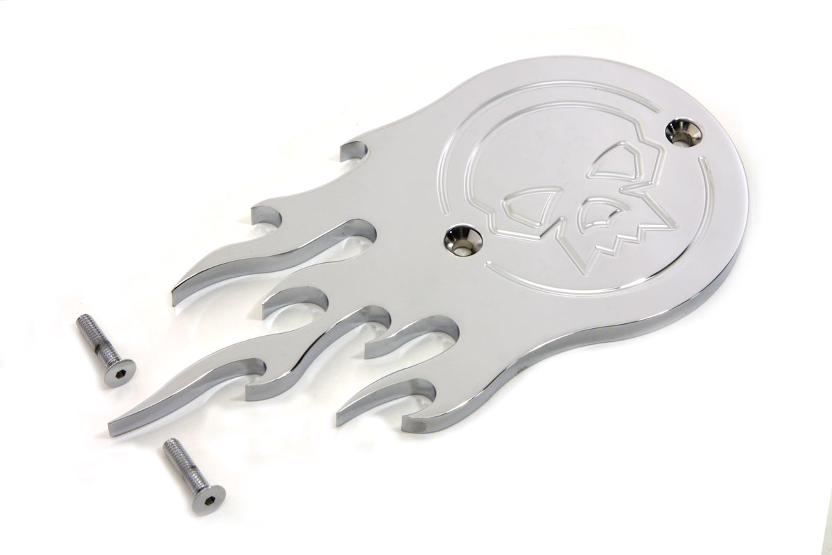 HARLEY Chrome Flame Zündungsdeckel Passt auf FL Modelle von 1970-1984, FX Modelle von 1971-1984, FXST Modelle von 1984-1998, FLS Modelle von 1986-1998