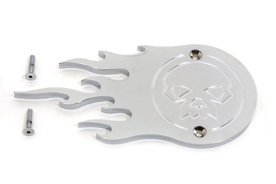 HARLEY Chrome Flame Zündungsdeckel Passt auf FL Modelle von 1970-1984, FX Modelle von 1971-1984, FXST Modelle von 1984-1998, FLS Modelle von 1986-1998