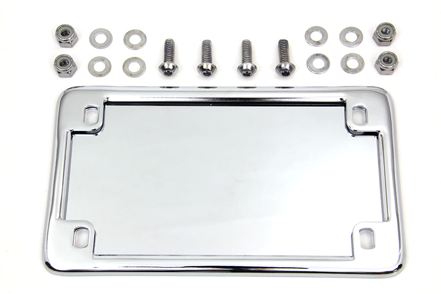 HARLEY Kennzeichenrahmen-Kit Chrom Passt 0- Custom, Anwendung für 10,16 x 17,78 cm Kennzeichen"