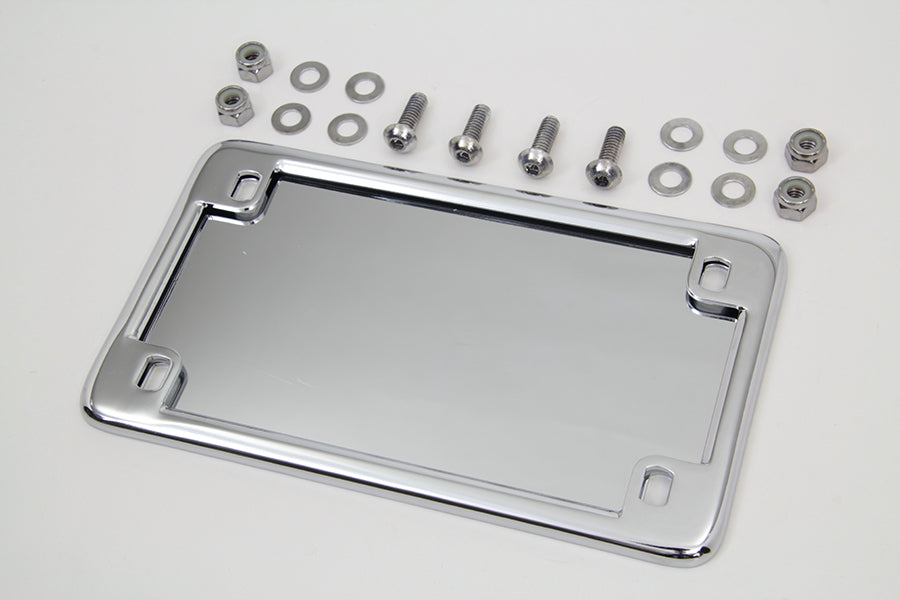 HARLEY Kennzeichenrahmen-Kit Chrom Passt 0- Custom, Anwendung für 10,16 x 17,78 cm Kennzeichen"