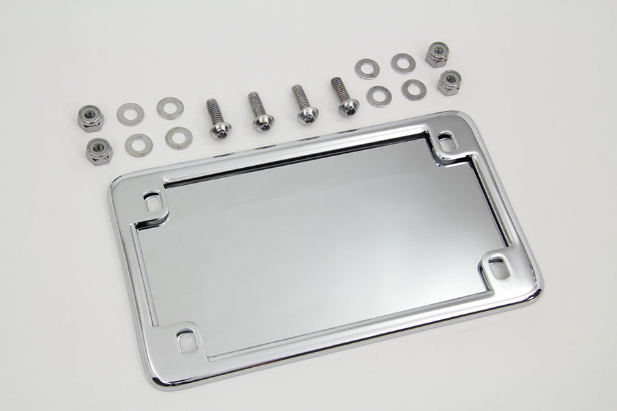 HARLEY Kennzeichenrahmen-Kit Chrom Passt 0- Custom, Anwendung für 10,16 x 17,78 cm Kennzeichen"