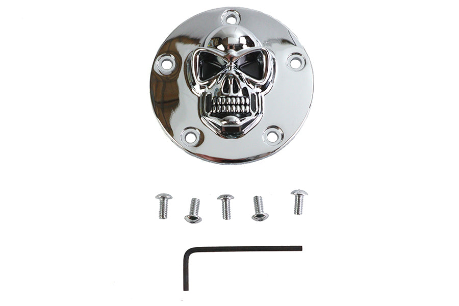 HARLEY Totenkopf Ignition System Abdeckung 5-Loch Chrom passend für 1999-UP FXST, 1999-UP FLST, 1999-2017