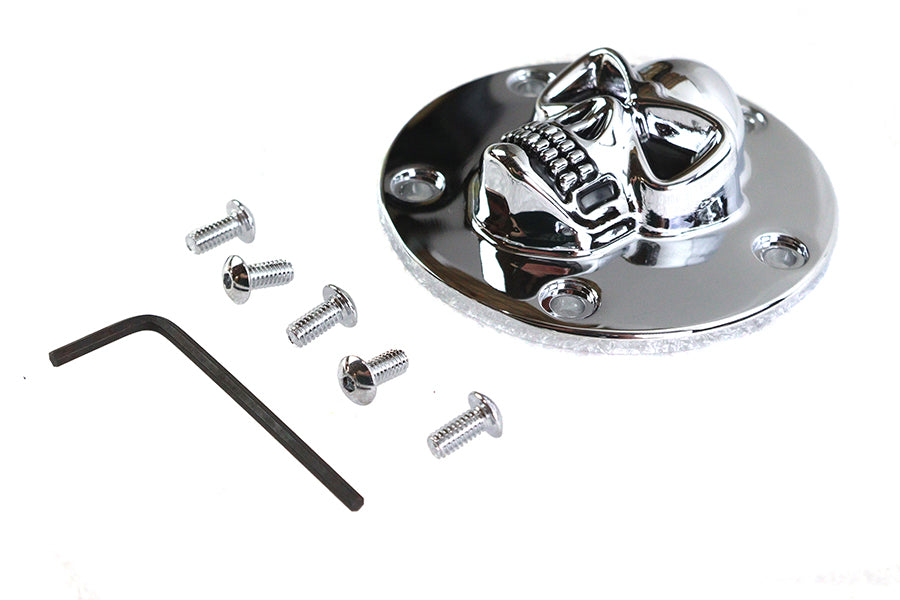 HARLEY Totenkopf Ignition System Abdeckung 5-Loch Chrom passend für 1999-UP FXST, 1999-UP FLST, 1999-2017