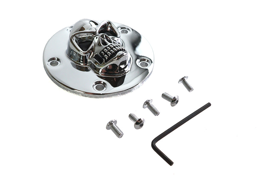 HARLEY Totenkopf Ignition System Abdeckung 5-Loch Chrom passend für 1999-UP FXST, 1999-UP FLST, 1999-2017