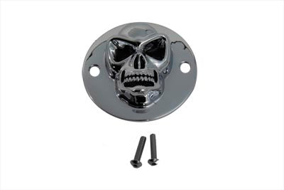 HARLEY Skull Face Ignition System Cover Chrome fits 1970-1984 FL,   1971-1984 FX,   1984-1998 FXST,   1986-1998 FLST,   1982-1994 FXR,   1982-1994 FX