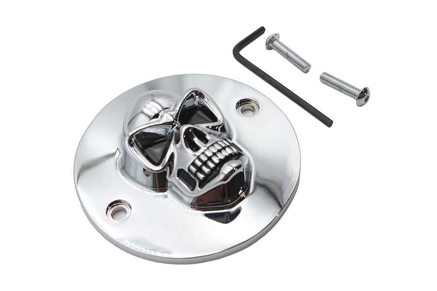 HARLEY Totenkopf Ignition System Abdeckung Chrom Passend für 1970-1984 FL, 1971-1984 FX, 1984-1998 FXST,