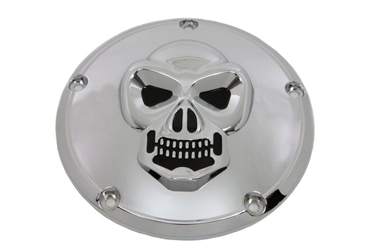HARLEY Skull Derby Cover Chrome fits 1999-2018 FXST,   1999-2018 FLST,   1999-2015 FLT,   1999-2017 FXD,