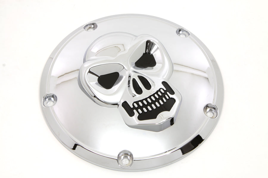 HARLEY Skull Derby Cover Chrome fits 1999-2018 FXST,   1999-2018 FLST,   1999-2015 FLT,   1999-2017 FXD,