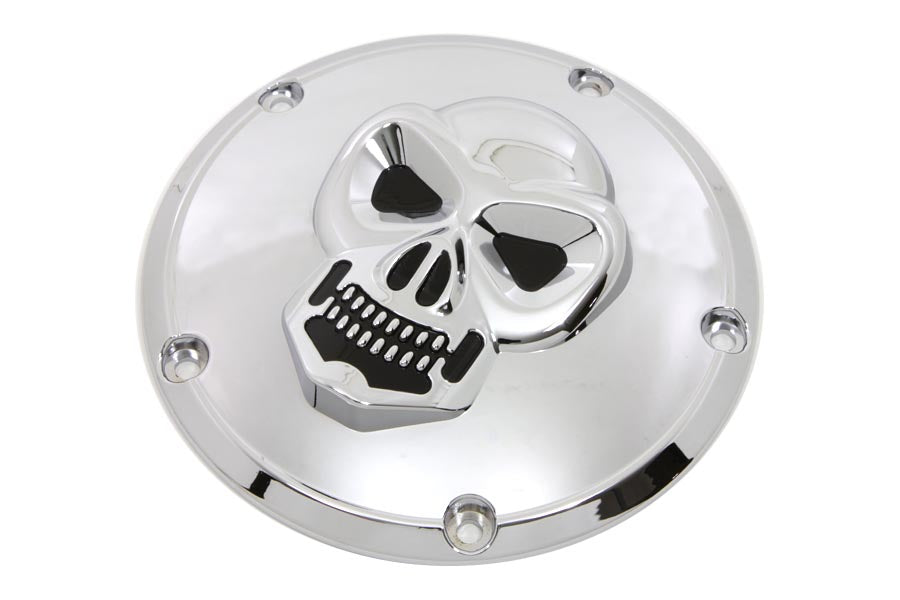 HARLEY Skull Derby Cover Chrome fits 1999-2018 FXST,   1999-2018 FLST,   1999-2015 FLT,   1999-2017 FXD,