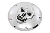 HARLEY Skull Derby Cover Chrome fits 1999-2018 FXST,   1999-2018 FLST,   1999-2015 FLT,   1999-2017 FXD,
