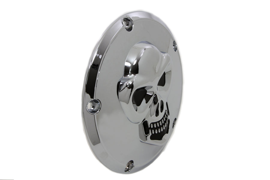 HARLEY Skull Derby Cover Chrome fits 1999-2018 FXST,   1999-2018 FLST,   1999-2015 FLT,   1999-2017 FXD,