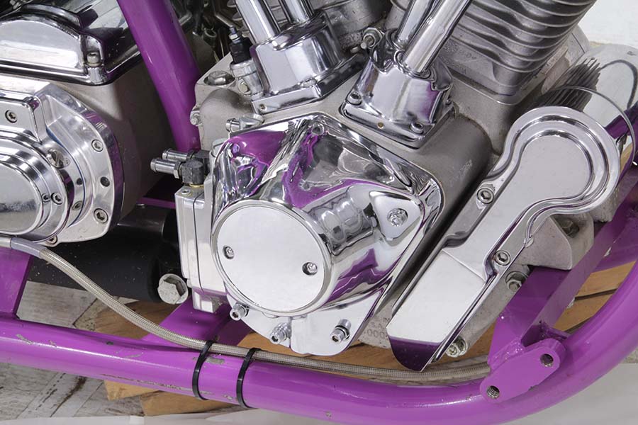 HARLEY Nockenwellenabdeckungs-Verkleidung Chrom Passend für 1970-1984 FL, 1971-1984 FX, 1979-1992 FLT, 1979-1992 FLT,