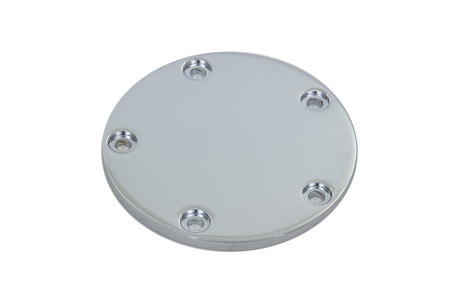 HARLEY Smooth Flat Ignition System Cover 5-Hole Chrome fits 1999-UP FXST,   1999-UP FLST,   1999-2017 FXD,   1999-UP FLT,