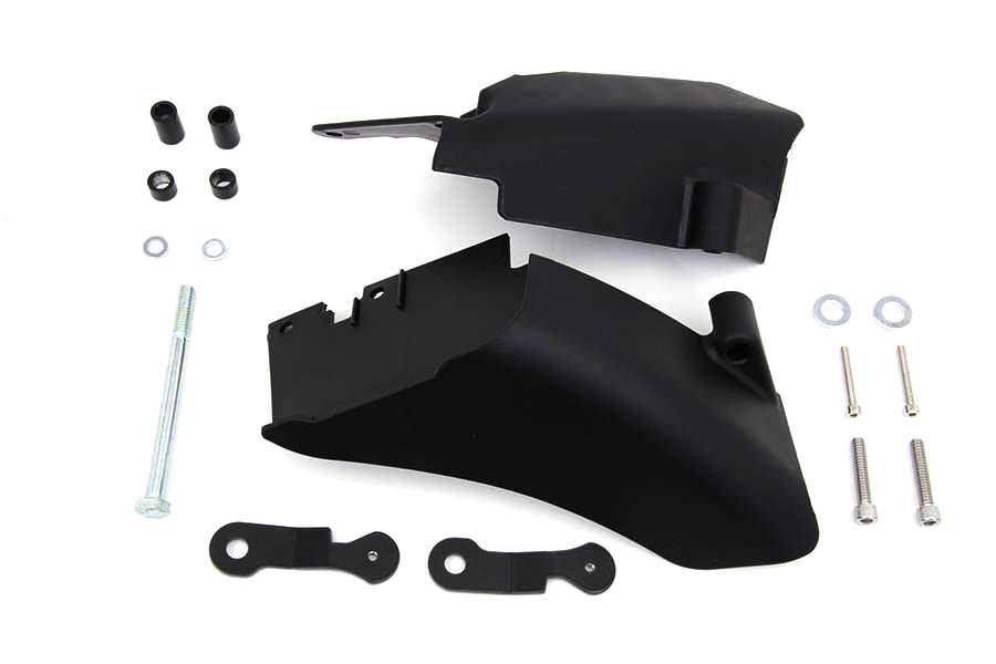 HARLEY FXD Mittlerer Rahmen Windabweiser Satz Schwarz Passend für 2006-2017 FXD, 2006-2011 Modelle erfordern Entfernen von