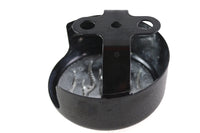 HARLEY Round Horn Cover Black with Chrome Flame fits 1991-UP XL,   1991-UP FLT,   1991-UP FLST,   1991-UP FXST,   1991-2017 FXD,   1991-1994 FXR,