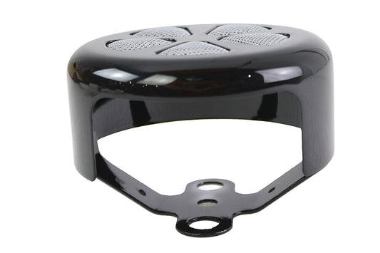 HARLEY 5 Spoke Round Horn Cover Black Fits 1991-UP XL,   1991-UP FLT,   1991-UP FLST,   1991-UP FXST