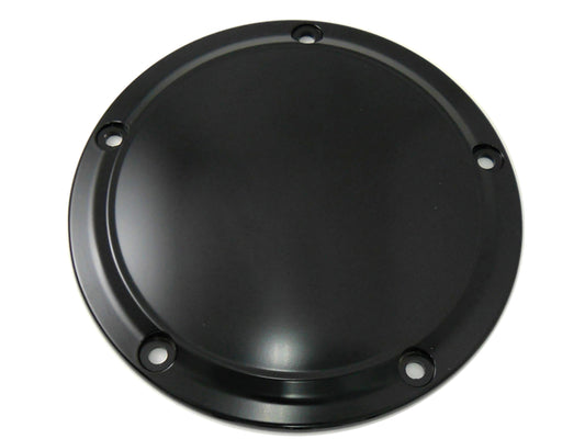 HARLEY Matte Black 5-Hole Smooth Derby Cover Fits 1999-2018 FXST,   1999-2018 FLST,   1999-2015 FLT,