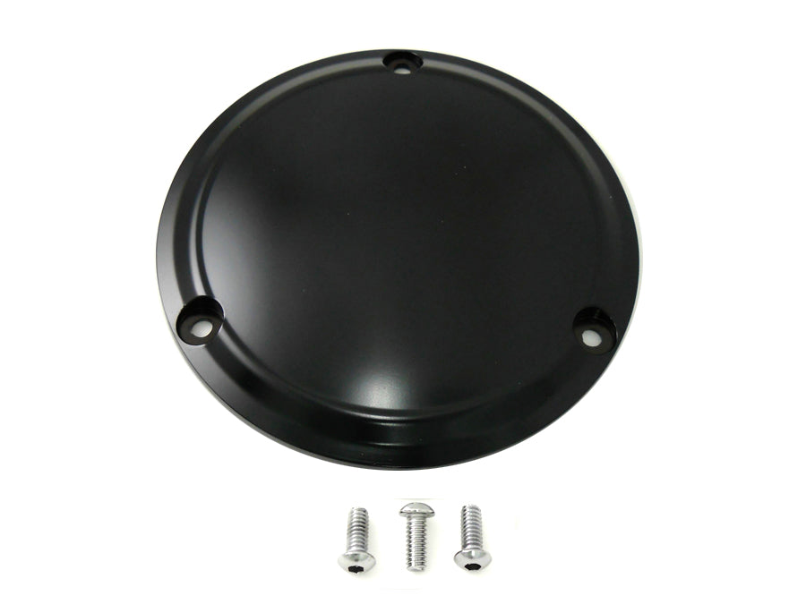 HARLEY Matt Schwarz 3-Loch Smooth Derby Cover Passt 1970-1984 FL,   1970-1984 FX,   1979-1998 FLT,   1