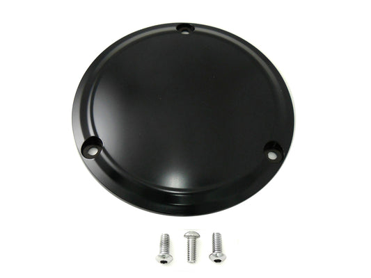 HARLEY Matte Black 3-Hole Smooth Derby Cover Fits 1970-1984 FL,   1970-1984 FX,   1979-1998 FLT,   1