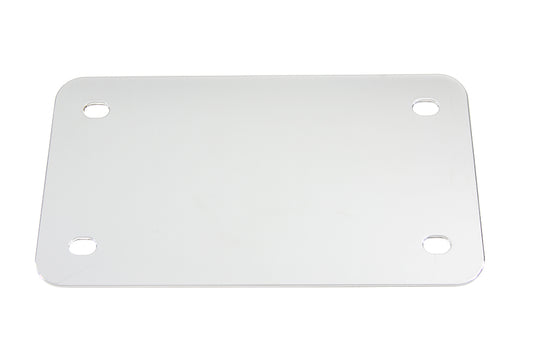 HARLEY License Plate Frame Backing Plate Chrome Smooth Style Fits 0-  Custom, application for 4-1/2