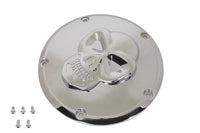 HARLEY Raised Skull Derby Cover Chrome fits 1999-2018 FXST,   1999-2018 FLST,   1999-2015 FLT,   1999-2017 FXD,