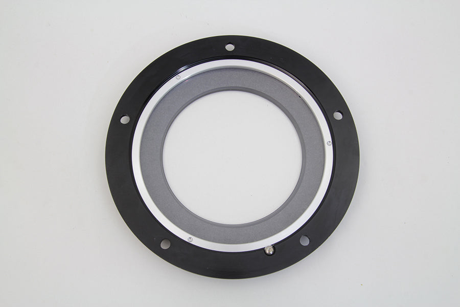 HARLEY Black 5-Loch C-Thru Derby Cover Passend für 1999-2018 FLST, 1999-2018 FXST, 1999-2017 FXD, 199