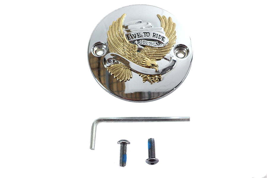 HARLEY M8 Zündsystemabdeckung Eagle Gold Passend für 2017-UP FLT,