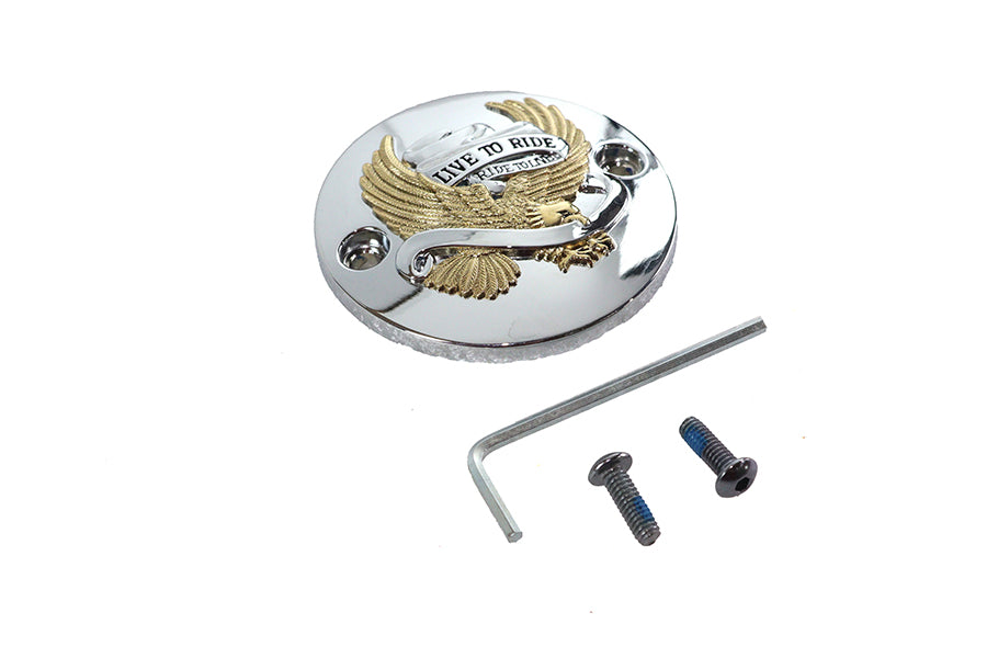 HARLEY M8 Zündsystemabdeckung Eagle Gold Passend für 2017-UP FLT,