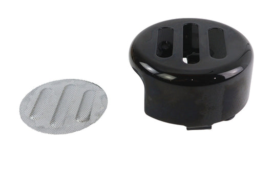 HARLEY 3 Slot Round Horn Cover Black Fits 1991-UP XL,   1991-UP FLT,   1991-UP FLST,   1991-UP FXST,