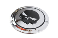 HARLEY Chrom 5-Loch Totenkopf Derby-Deckel passend für 1999–2018 FXST, 1999–2018 FLST, 1999–2015 FLT, 199