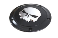 HARLEY Schwarz 5-Loch Totenkopf Derby Cover Passt für 1999-2018 FXST, 1999-2018 FLST, 1999-2015 FLT, 1999