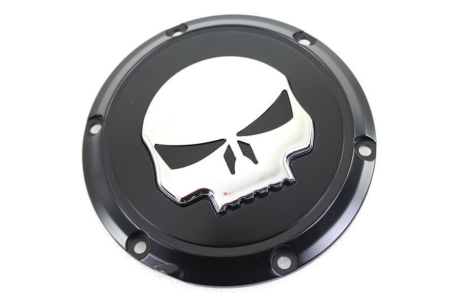 HARLEY Schwarzer 6-Loch-Skull Derby Cover Passend für XL ab 2004,