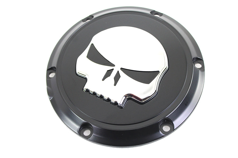 HARLEY Schwarzer 6-Loch-Skull Derby Cover Passend für XL ab 2004,