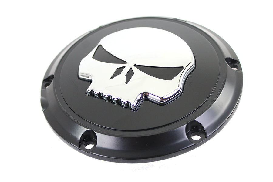 HARLEY Schwarzer 6-Loch-Skull Derby Cover Passend für XL ab 2004,