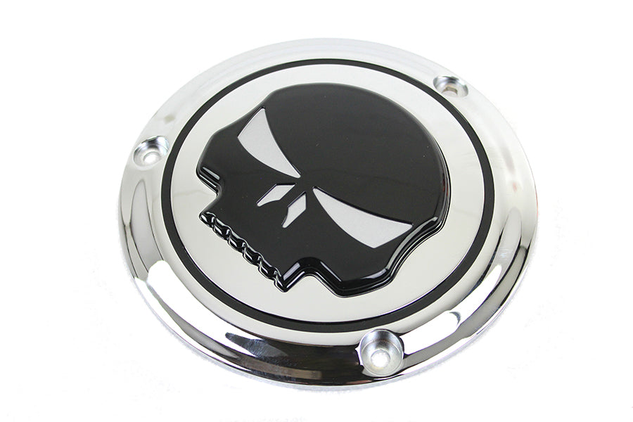 HARLEY Chrom 3-Loch Totenkopf Derby Cover Passend für 1970-1984 FL, 1970-1984 FL, 1971-1984 FX, 1971-198