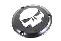 HARLEY Schwarz 3-Loch Totenkopf Derby Cover Passend für 1970-1984 FL, 1970-1984 FL, 1971-1984 FX, 1971-1984
